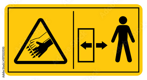 hot surface keep distance safety warning sign