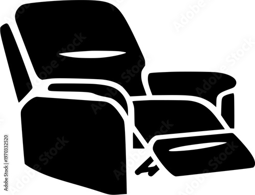 Elegant Silhouette of a Classic Recliner Chair