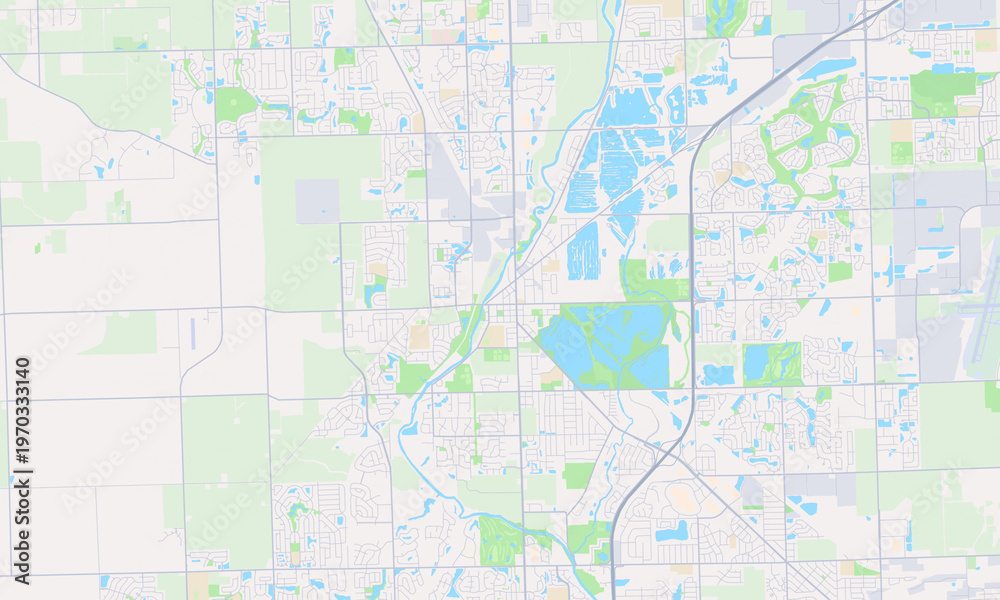 Obraz premium Plainfield Illinois map