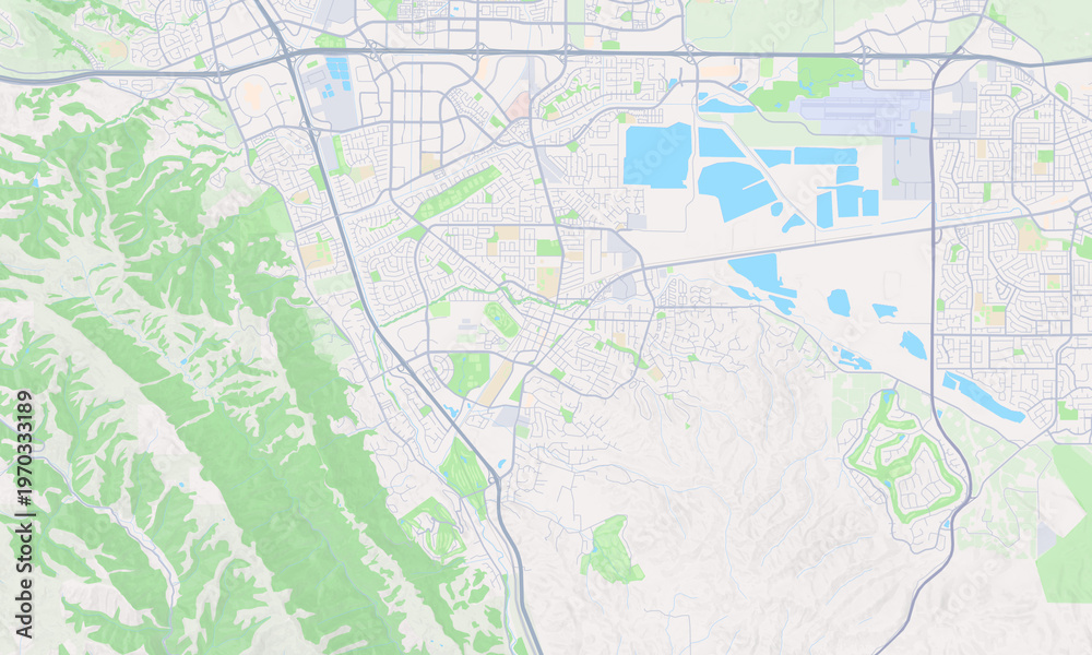 Obraz premium Pleasanton California map