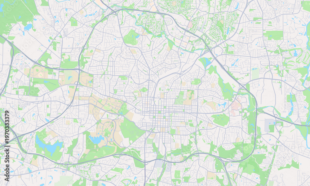 Obraz premium Raleigh North Carolina map