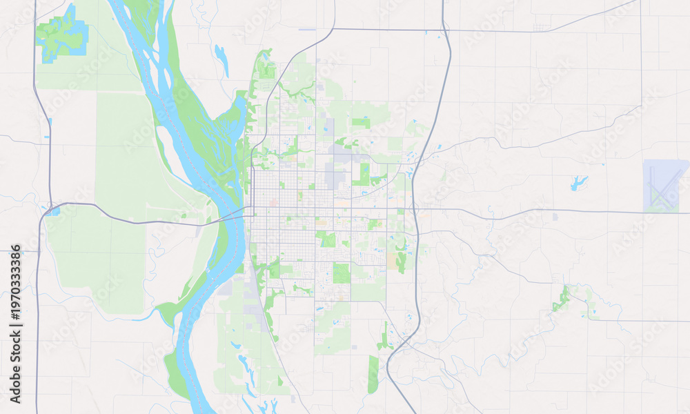 Fototapeta premium Quincy Illinois map