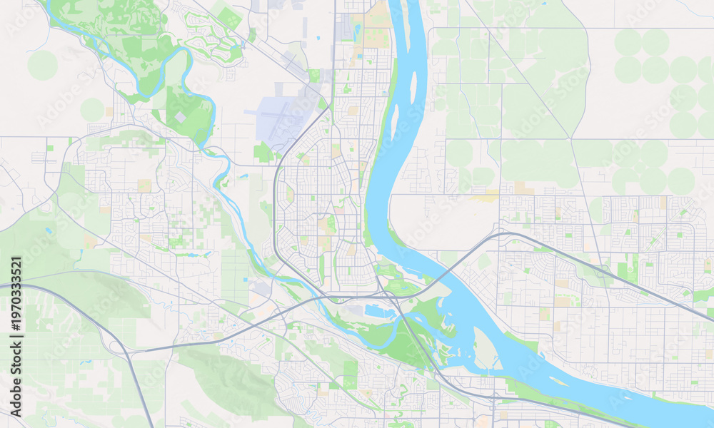 Fototapeta premium Richland Washington map