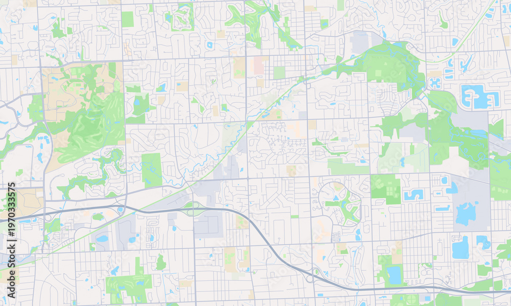 Fototapeta premium Rochester Hills Michigan map
