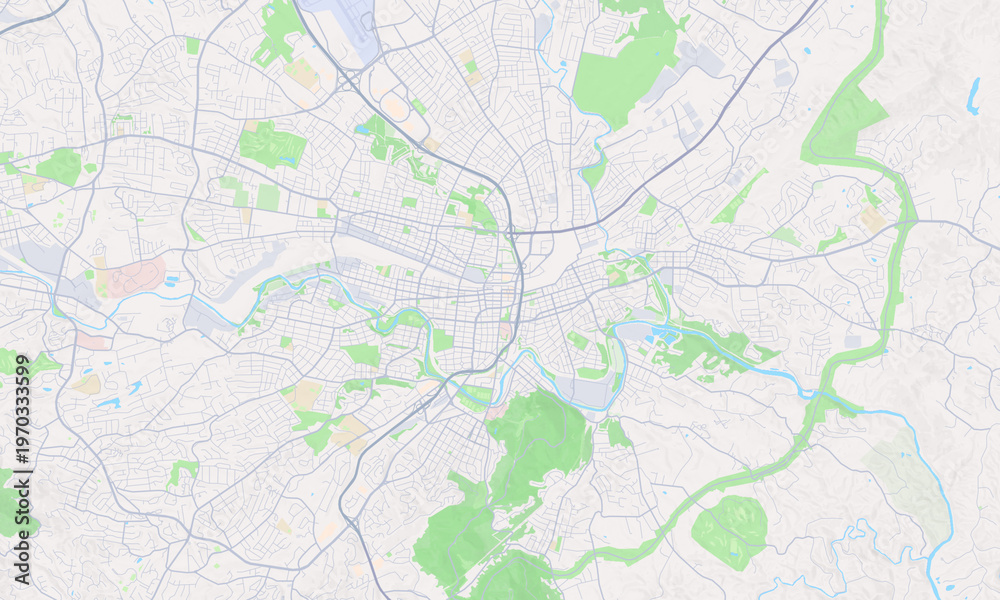 Fototapeta premium Roanoke Virginia map