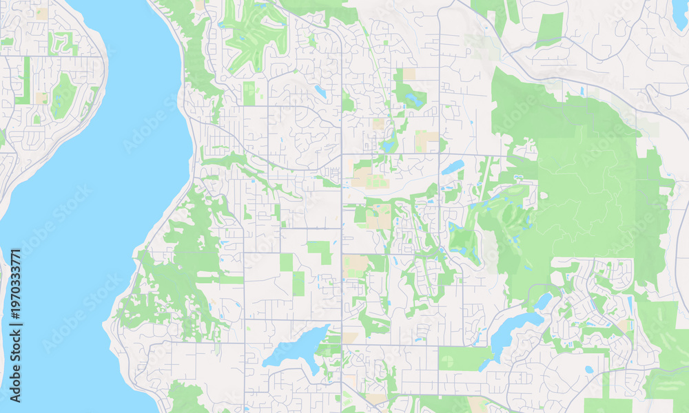 Obraz premium Sammamish Washington map