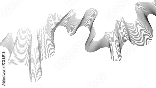 Abstract backdrop with grey wave gradient lines