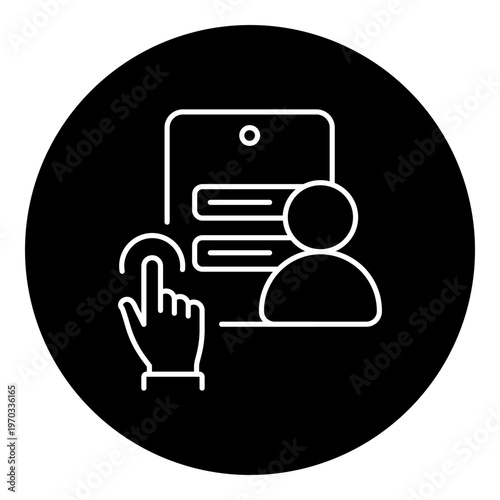 One Tap Login icon, Quick and Secure User Authentication with a Single Tap for Seamless Access, Simplify Sign-In Processes with One-Touch Login for Better Security icon