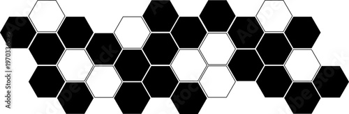 Hexagon photo gallery mosaic collage for mood board, scrapbook grid vector illustration.