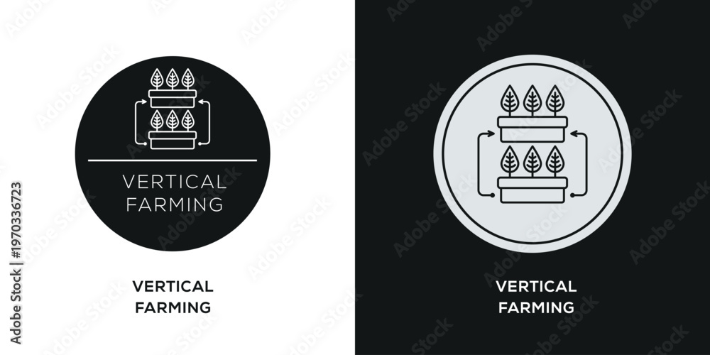 Obraz premium Creative (Vertical Farming) icon, vector sign.