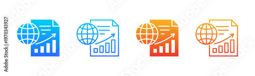 Climate Reporting icon sheet multiple style collection