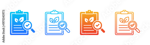 Impact Assessment icon sheet multiple style collection