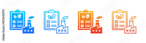 Environmental Audit icon sheet multiple style collection