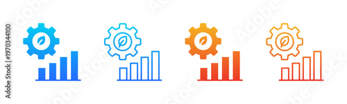 Resource Efficiency icon sheet multiple style collection