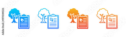Biodiversity Plan icon sheet multiple style collection