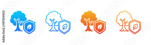 Habitat Protection icon sheet multiple style collection