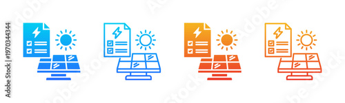 Renewable Projects icon sheet multiple style collection