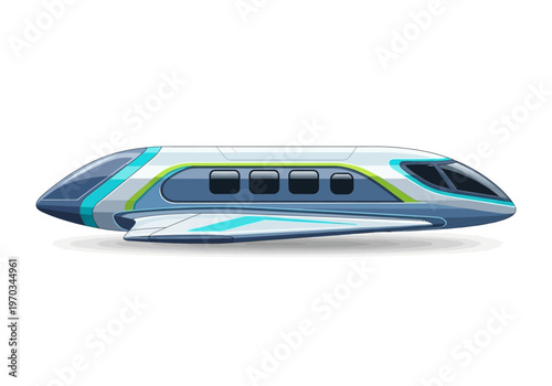 Modern Bullet Train with Colorful Design.