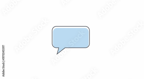 Fotografie Blue Speech Bubble Icon Symbol.