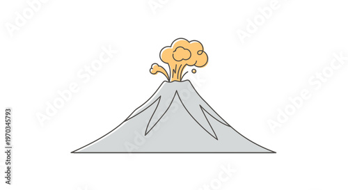 Volcano Eruption Mountain Landscape Nature.