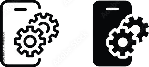 Smartphone with gears system settings technology and internal mechanisms