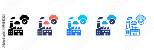 Air Quality icon sheet multiple style collection
