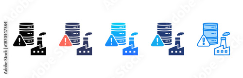 Hazardous Materials icon sheet multiple style collection