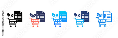 Sustainable Procurement icon sheet multiple style collection