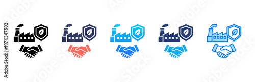 Supplier Sustainability icon sheet multiple style collection