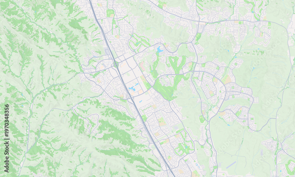 Fototapeta premium San Ramon California map