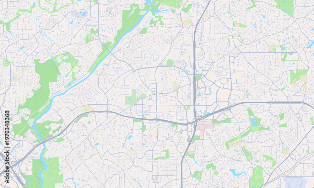 Fototapeta premium Sandy Springs Georgia map