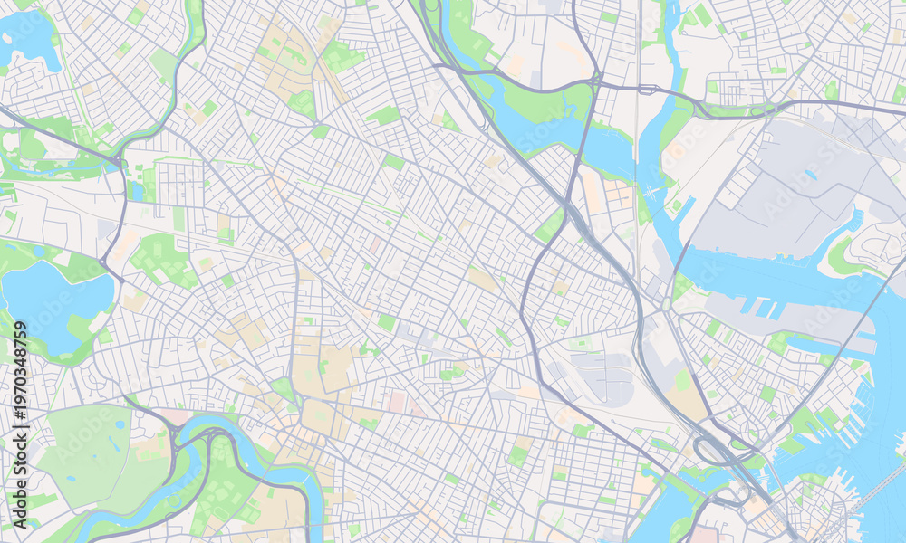 Obraz premium Somerville Massachusetts map