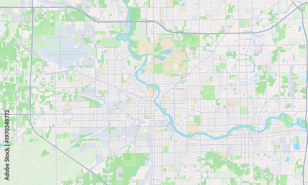 Naklejka premium South Bend Indiana map