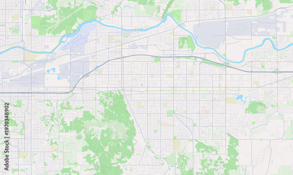 Fototapeta premium Spokane Valley Washington map