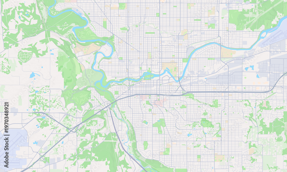 Fototapeta premium Spokane Washington map