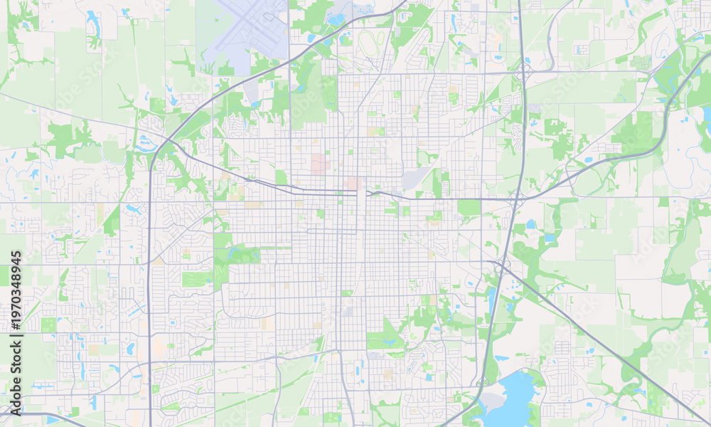 Fototapeta premium Springfield Illinois map