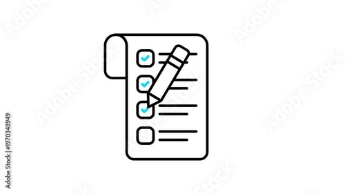 Shopping List Animated Icon Video