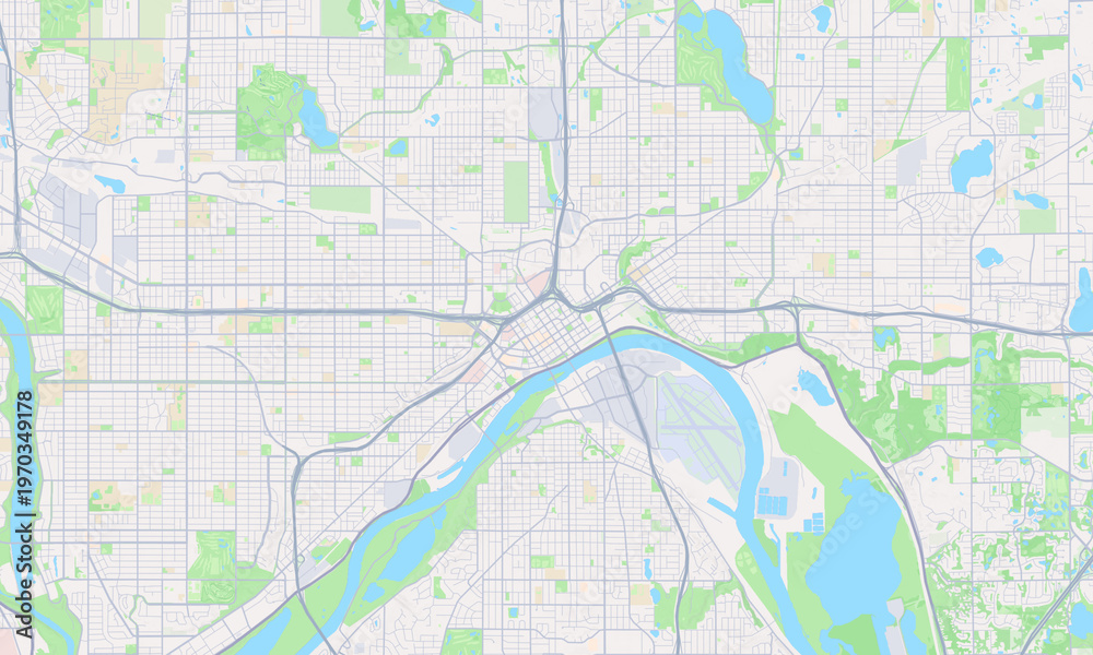 Fototapeta premium St. Paul Minnesota map