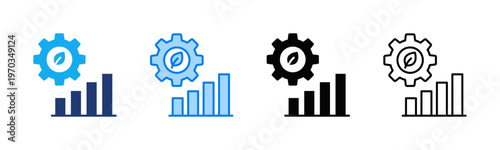 Resource Efficiency icon sheet multiple style collection