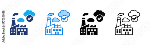 Air Quality icon sheet multiple style collection