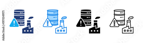 Hazardous Materials icon sheet multiple style collection