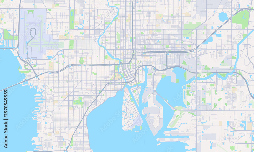 Fototapeta premium Tampa Florida map