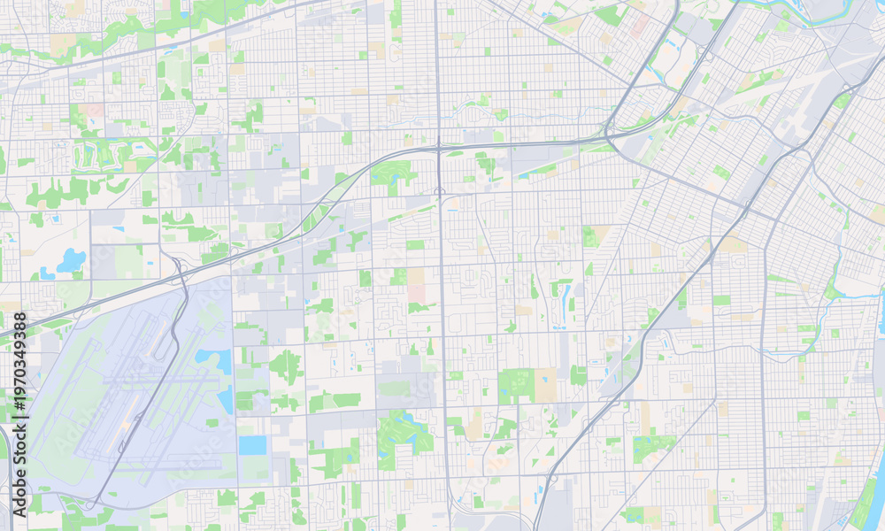 Obraz premium Taylor Michigan map