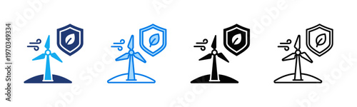 Wind Farms icon sheet multiple style collection