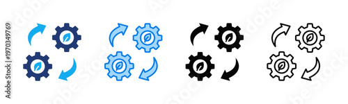 Transition Plan icon sheet multiple style collection