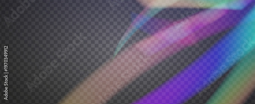 Rainbow Light Leak Prism. Iridescent Prism Background.  Spectrum Shine And Camera Beam With A Color Burst And Gem-like Sparkle. Crystal  Light Leak Effect.