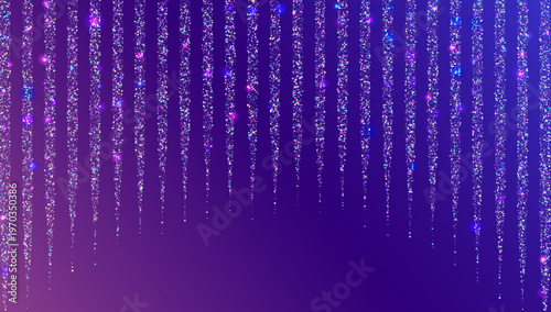 Glitter Sequins Background. Blue Shiny Sparkles For Carnaval And Party. Circle Of Glittery Dust And Radiant Pearl Texture. Hologram Brilliant Light.  Pink Glitter Sequins