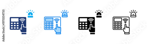 Alarm Monitoring icon sheet multiple style collection