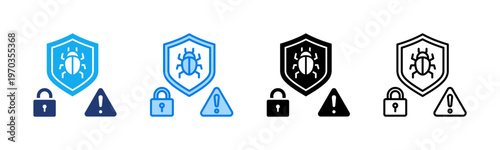 Malware Protection icon sheet multiple style collection