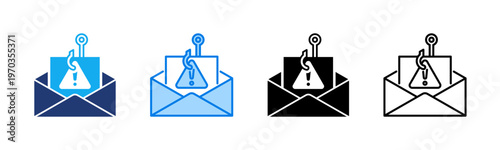 Phishing Alerts icon sheet multiple style collection